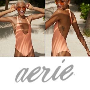 NWOT Orange One Piece Swimsuit from Aerie, Sz L